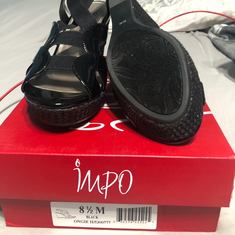 Black Impo wedge sandals
